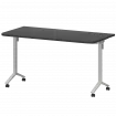 Стол мобильный складной радиусный МБ25-140.70Р Графит/Белый 1400x700x750 Моби