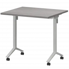 Стол мобильный складной МБ25-80.70 Лиственница/Белый 800x700x750 Моби