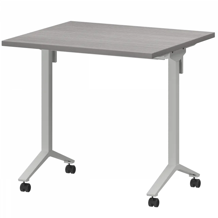 Стол мобильный складной МБ25-80.70 Лиственница/Белый 800x700x750 Моби