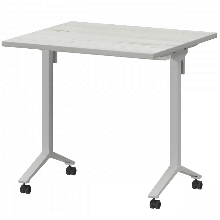 Стол мобильный складной МБ25-80.70 Сосна винтер/Белый 800x700x750 Моби