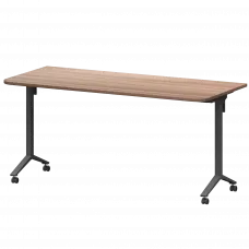 Стол мобильный складной радиусный МБ22-160.70Р Темный шимо/Антрацит 1600x700x750 Моби