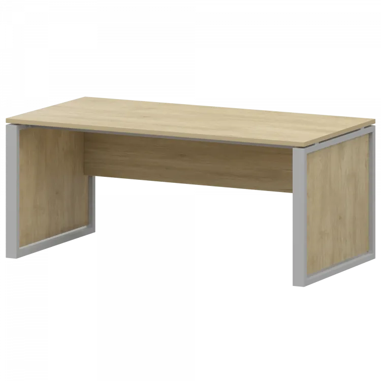 Стол руководителя НТМ-160-КМК Баттл Рок/Металлик 1600x800x750 Аргентум-М