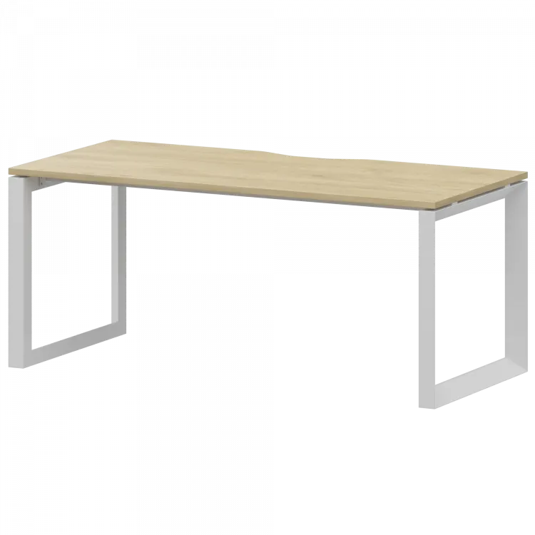 Стол на металлокаркасе НТМП.О-160 Баттл Рок/Белый 1600x730x750 Аргентум-МП