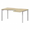Стол эргономичный правый на металлокаркасе НТМП.П-040.ПР Баттл Рок/Белый 1400x1000x750 Аргентум-МП