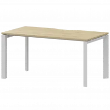 Стол на металлокаркасе НТМП.П-140 Баттл Рок/Белый 1400x730x750 Аргентум-МП