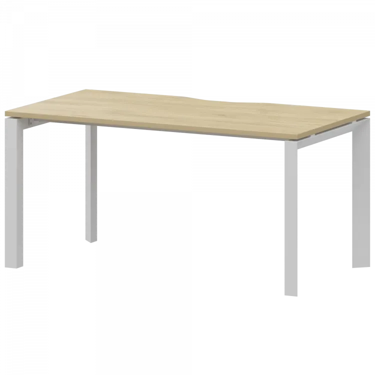 Стол на металлокаркасе НТМП.П-140 Баттл Рок/Белый 1400x730x750 Аргентум-МП