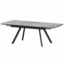 Стол раздвижной Фаворит Фаерстоун/Черный муар 1400x945x750 Обеденные столы в пластике