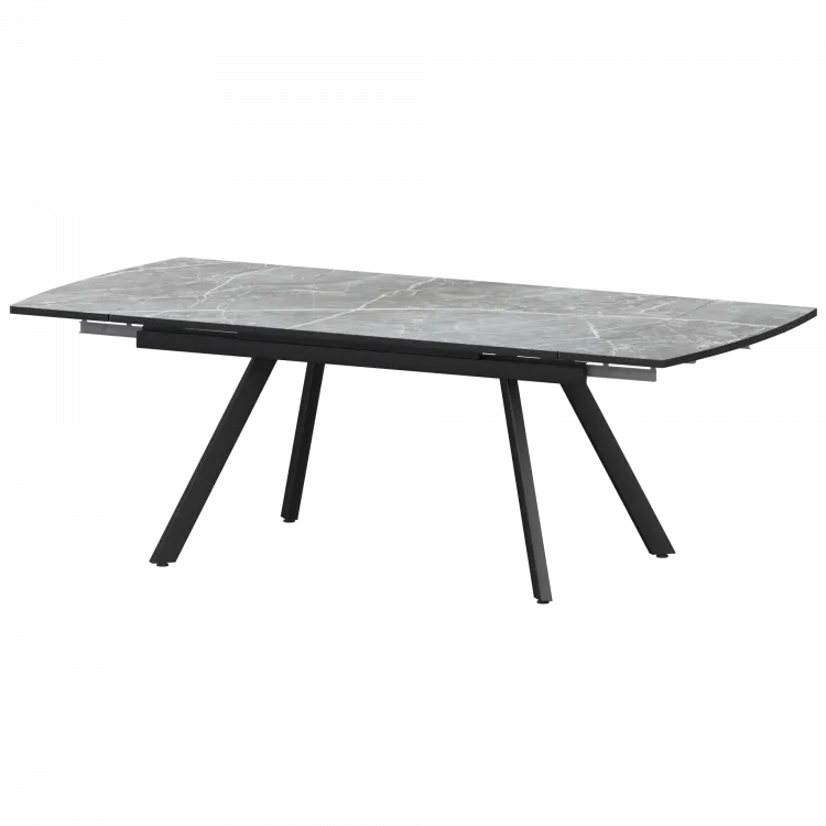 Стол раздвижной Фаворит Фаерстоун/Черный муар 1400x945x750 Обеденные столы в пластике