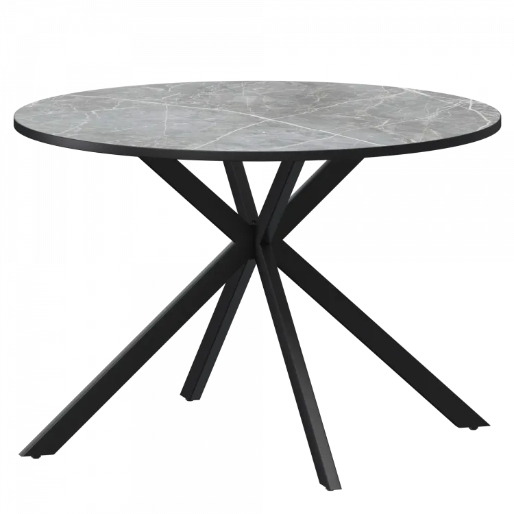 Стол нераздвижной Грань Грань 900 (Н-3824) Фаерстоун/Черный муар 900x900x750 Обеденные столы в пластике