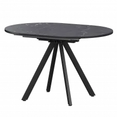 Стол раздвижной Байкал Мини Байкал 800+300 (Н-3777) Даркстоун/Черный муар 800x800x750 Обеденные столы в пластике