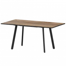 Стол раздвижной Альфа Альфа 1100+300 R20 Дуб Самдал/Черный муар 1100x700x750 Обеденные столы в пластике