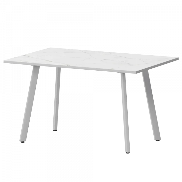 Стол нераздвижной Альфа Альфа 1200 R20 Азул/Белый муар 1200x800x750 Обеденные столы в пластике