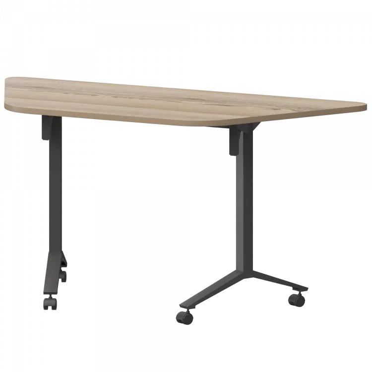 Стол мобильный складной трапециевидный МБ25-127.58Т Дуб сафари/Антрацит 1278x585x750 Моби