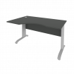 Riva Metal-L Стол криволинейный левый ПЛ.СА-2 (L) Антрацит/Металл Серый 1400*900*750