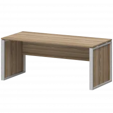 Стол руководителя НТМ-180 Дуб сафари/Металлик 1800x800x750 Аргентум-М