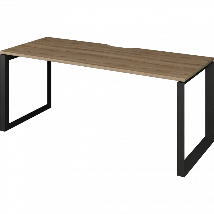 Стол на металлокаркасе НТМП.О-180 Дуб сафари/Антрацит 1800x730x750 Аргентум-МП