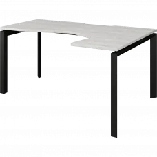 Стол эргономичный правый на металлокаркасе НТМП.П-060.ПР Сосна винтер/Антрацит 1600x1000x750 Аргентум-МП