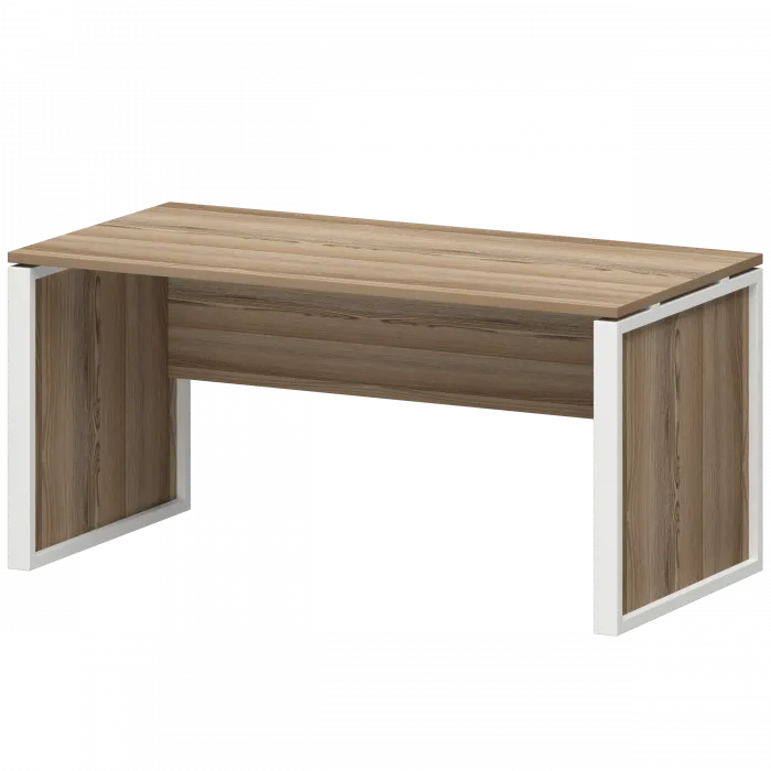 Стол руководителя НТМ-160 Дуб сафари/Белый 1600x800x750 Аргентум-М