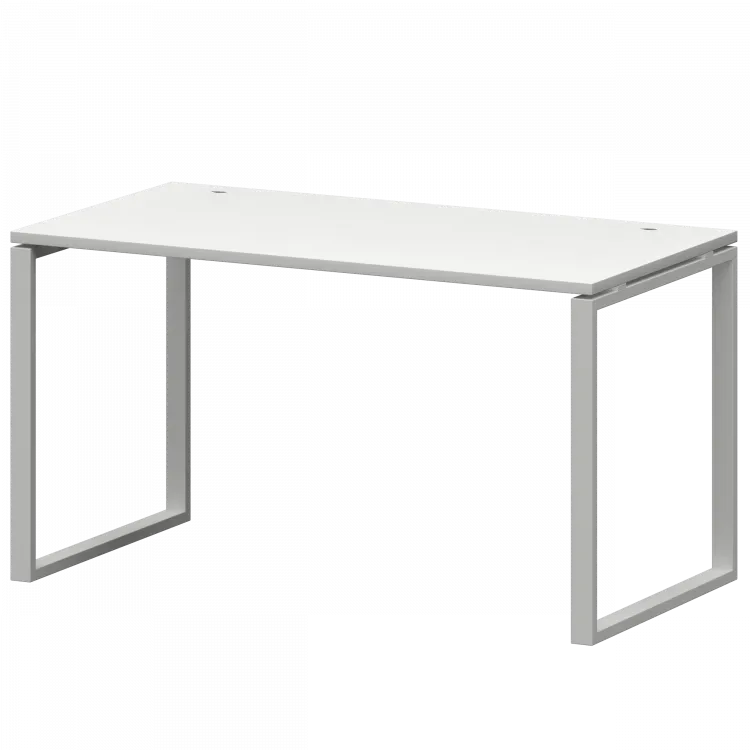 Стол на металлокаркасе СМС25-О-10К.73.Пр25 Белый/Белый 1000x730x750 Смарт