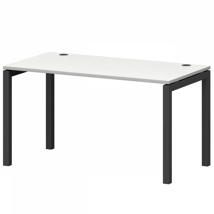 Стол на металлокаркасе СМС25-П-10К.73.Пр50 Белый/Антрацит 1000x730x750 Смарт