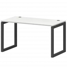 Стол на металлокаркасе СМС25-О-12К.73.Пр50 Белый/Антрацит 1200x730x750 Смарт