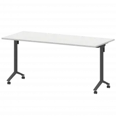 Стол мобильный складной МБ22-160.70 Белый/Антрацит 1600x700x750 Моби