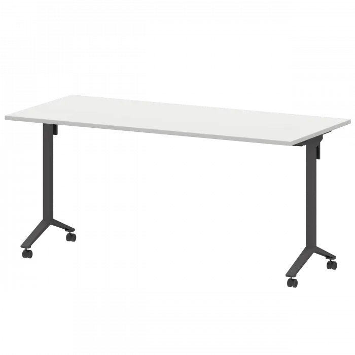 Стол мобильный складной МБ22-160.70 Белый/Антрацит 1600x700x750 Моби