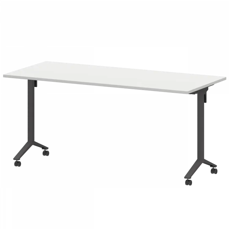 Стол мобильный складной МБ22-160.70 Белый/Антрацит 1600x700x750 Моби