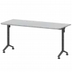 Стол мобильный складной радиусный МБ22-160.70Р Серый/Антрацит 1600x700x750 Моби