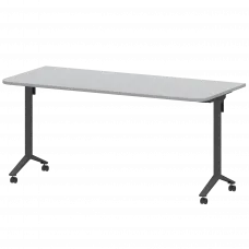 Стол мобильный складной радиусный МБ22-160.70Р Серый/Антрацит 1600x700x750 Моби