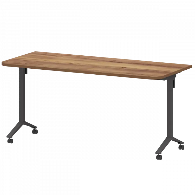 Стол мобильный складной радиусный МБ25-160.70Р Таксония/Антрацит 1600x700x750 Моби