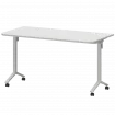Стол мобильный складной радиусный МБ22-140.70Р Белый/Белый 1400x700x750 Моби