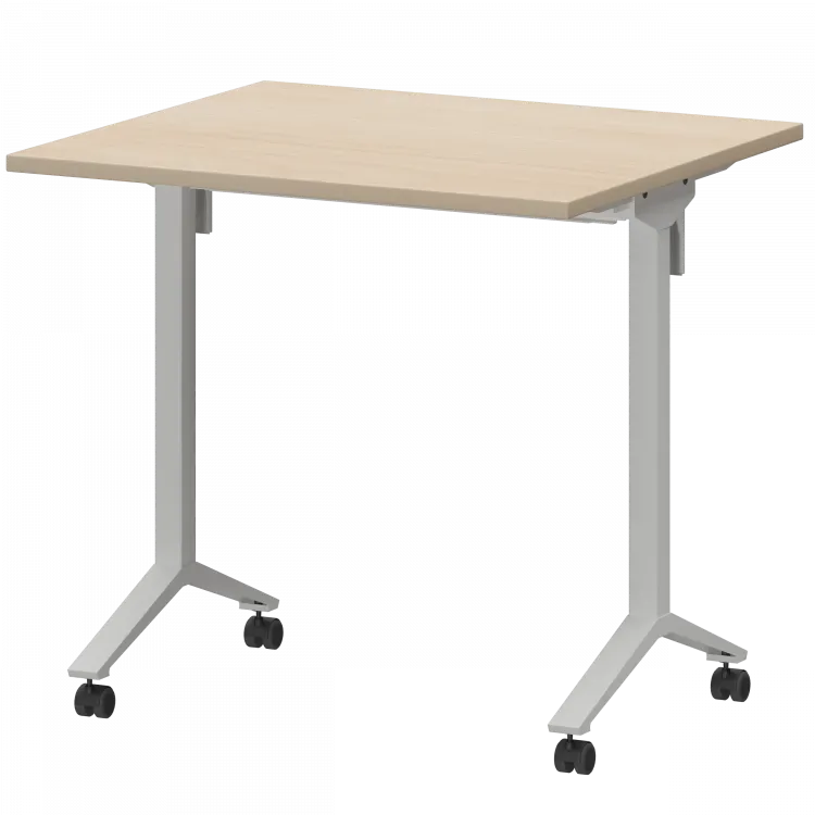 Стол мобильный складной МБ22-80.70 Бук/Белый 800x700x750 Моби