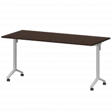 Стол мобильный складной МБ22-160.70 Дуб венге/Белый 1600x700x750 Моби