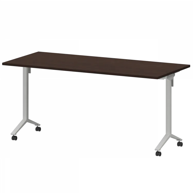 Стол мобильный складной МБ22-160.70 Дуб венге/Белый 1600x700x750 Моби