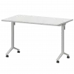Стол мобильный складной МБ25-120.70 Белый/Белый 1200x700x750 Моби