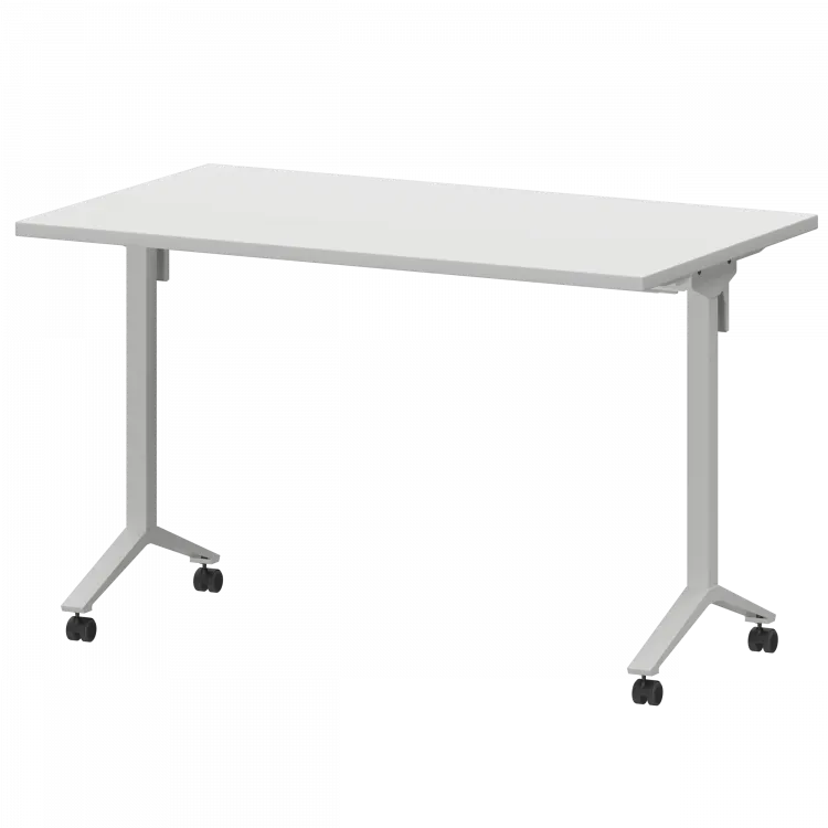 Стол мобильный складной МБ25-120.70 Белый/Белый 1200x700x750 Моби