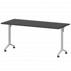 Стол мобильный складной МБ25-160.70 Графит/Белый 1600x700x750 Моби