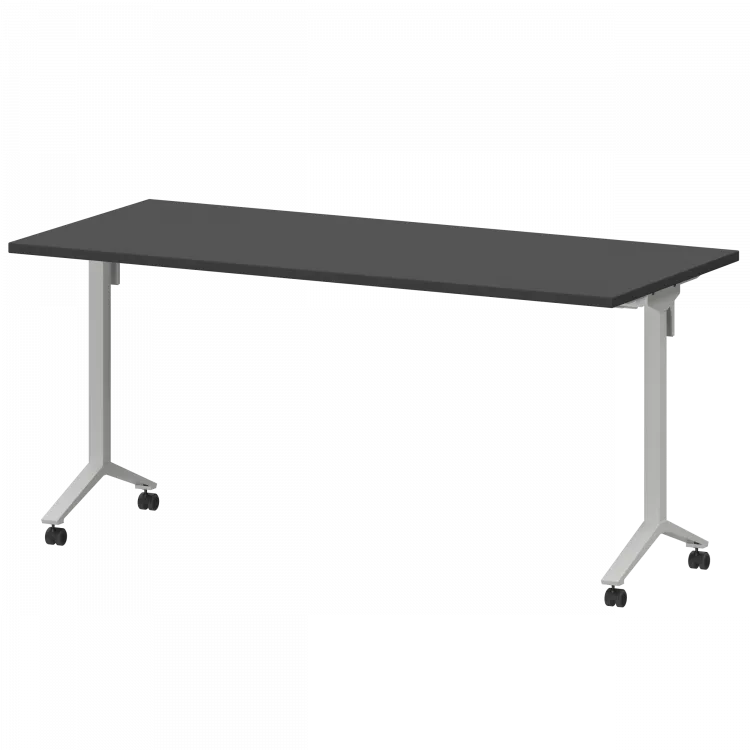 Стол мобильный складной МБ25-160.70 Графит/Белый 1600x700x750 Моби