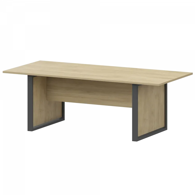 Стол для заседаний НТМ-200.90-КМК Баттл Рок/Антрацит 2000x730x750 Аргентум-М