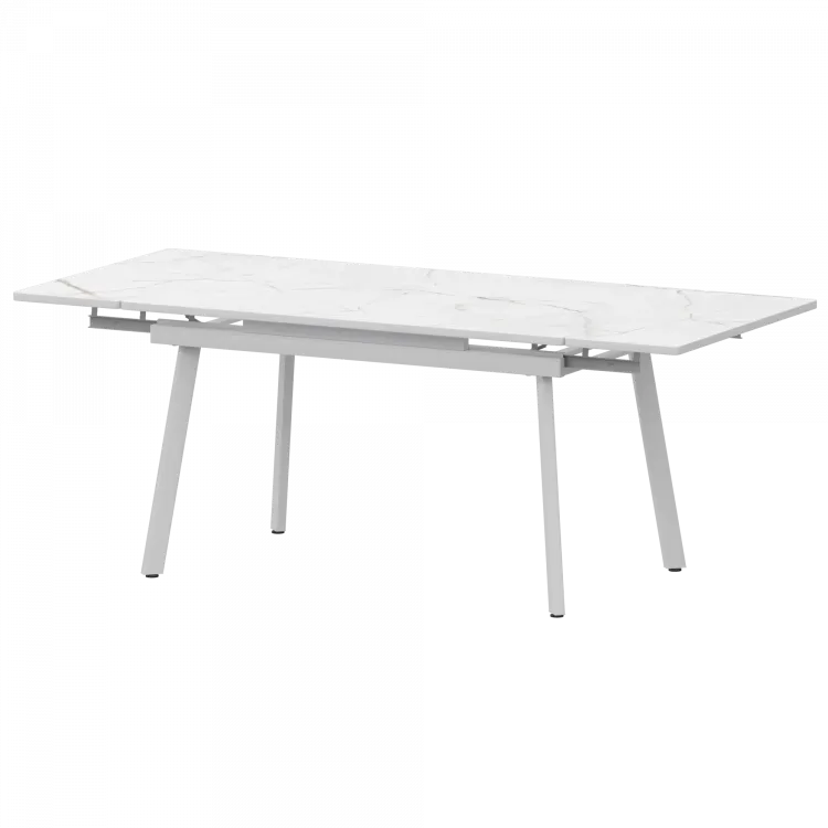 Стол раздвижной Гранд Гранд 1400+300+300 (Н-3799) Азул/Белый муар 1400x800x750 Обеденные столы в пластике