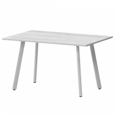 Стол нераздвижной Альфа Альфа 1200 (Н-3815) Фрост/Белый муар 1200x800x750 Обеденные столы в пластике
