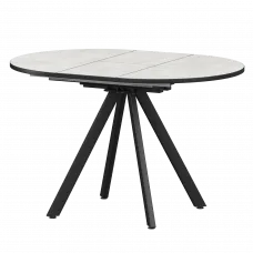 Стол раздвижной Байкал Байкал 1000+300 (Н-3783) Лофт/Черный муар 1000x1000x750 Обеденные столы в пластике