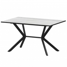 Стол нераздвижной Сириус Сириус 1200 (Н-3825) Фрост/Черный муар 1200x800x750 Обеденные столы в пластике