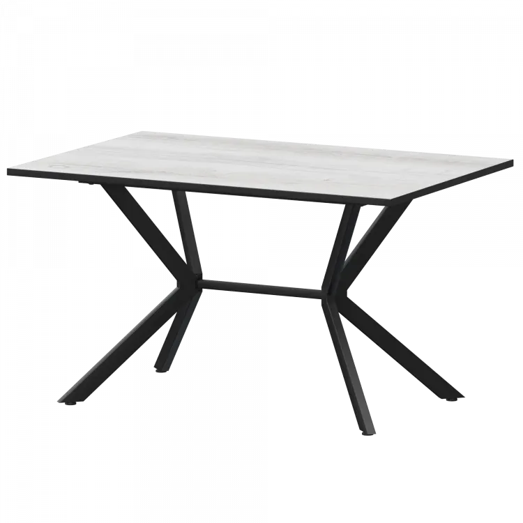 Стол нераздвижной Сириус Сириус 1200 (Н-3825) Фрост/Черный муар 1200x800x750 Обеденные столы в пластике