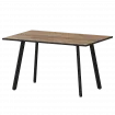 Стол нераздвижной Альфа Альфа 1200 R20 Дуб Самдал/Черный муар 1200x800x750 Обеденные столы в пластике