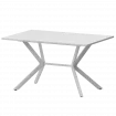 Стол нераздвижной Сириус Сириус 1200 (Н-3825) Супер Белый/Белый муар 1200x800x750 Обеденные столы в пластике