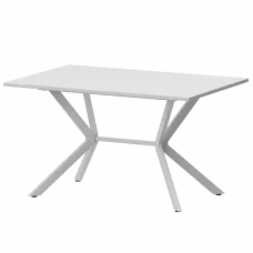 Стол нераздвижной Сириус Сириус 1200 (Н-3825) Супер Белый/Белый муар 1200x800x750 Обеденные столы в пластике