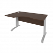 Riva Metal-L Стол криволинейный левый ПЛ.СА-2 (L) Венге Цаво/Металл Серый 1400*900*750