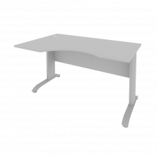 Riva Metal-L Стол криволинейный левый ПЛ.СА-2 (L) Серый/Металл Серый 1400*900*750